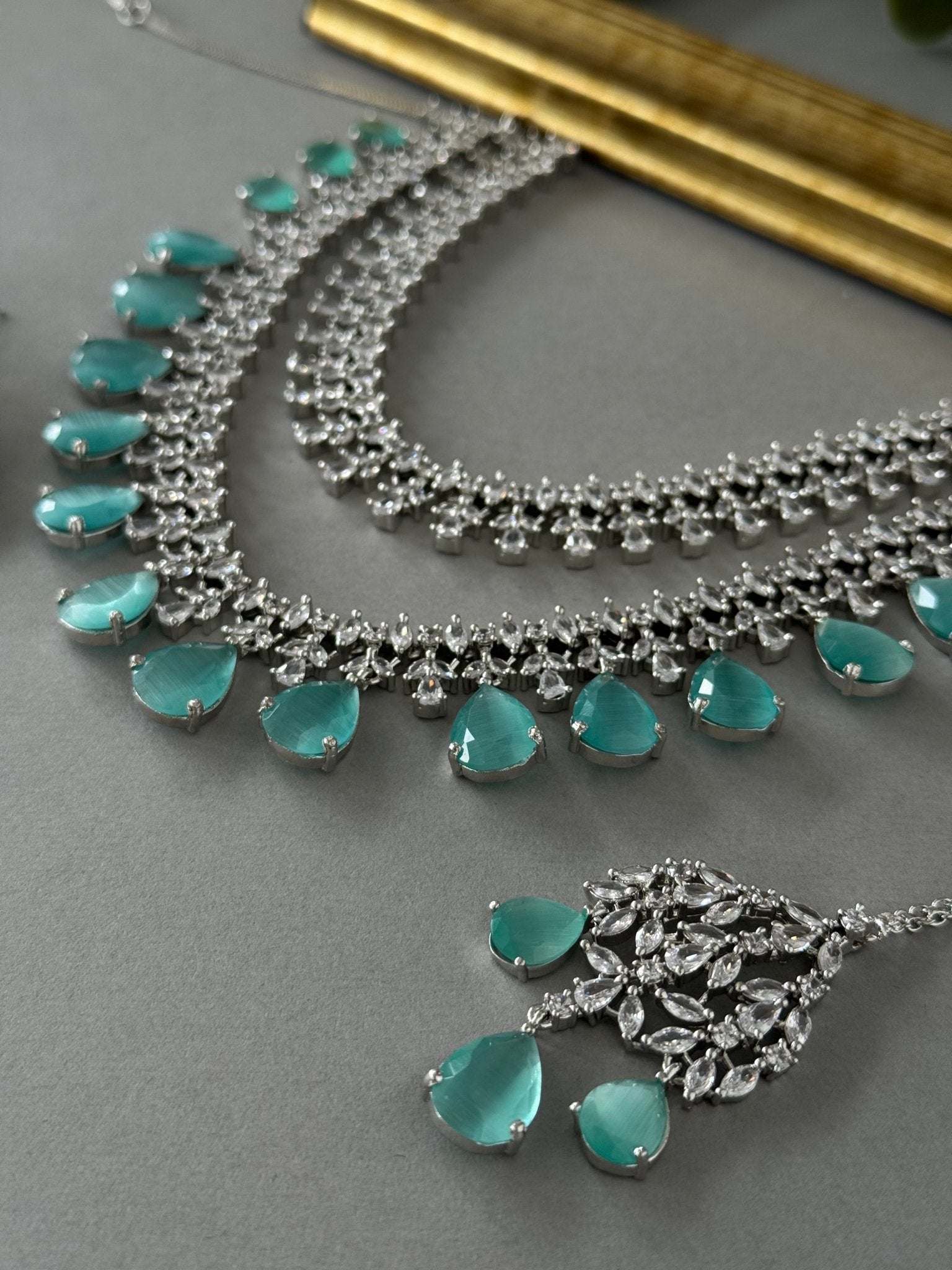 Tiana Double Drop – Mint - nk collection