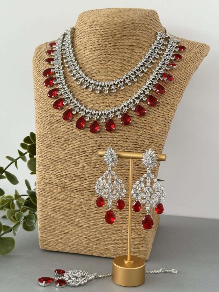 Tiana Double Drop – Ruby - nk collection