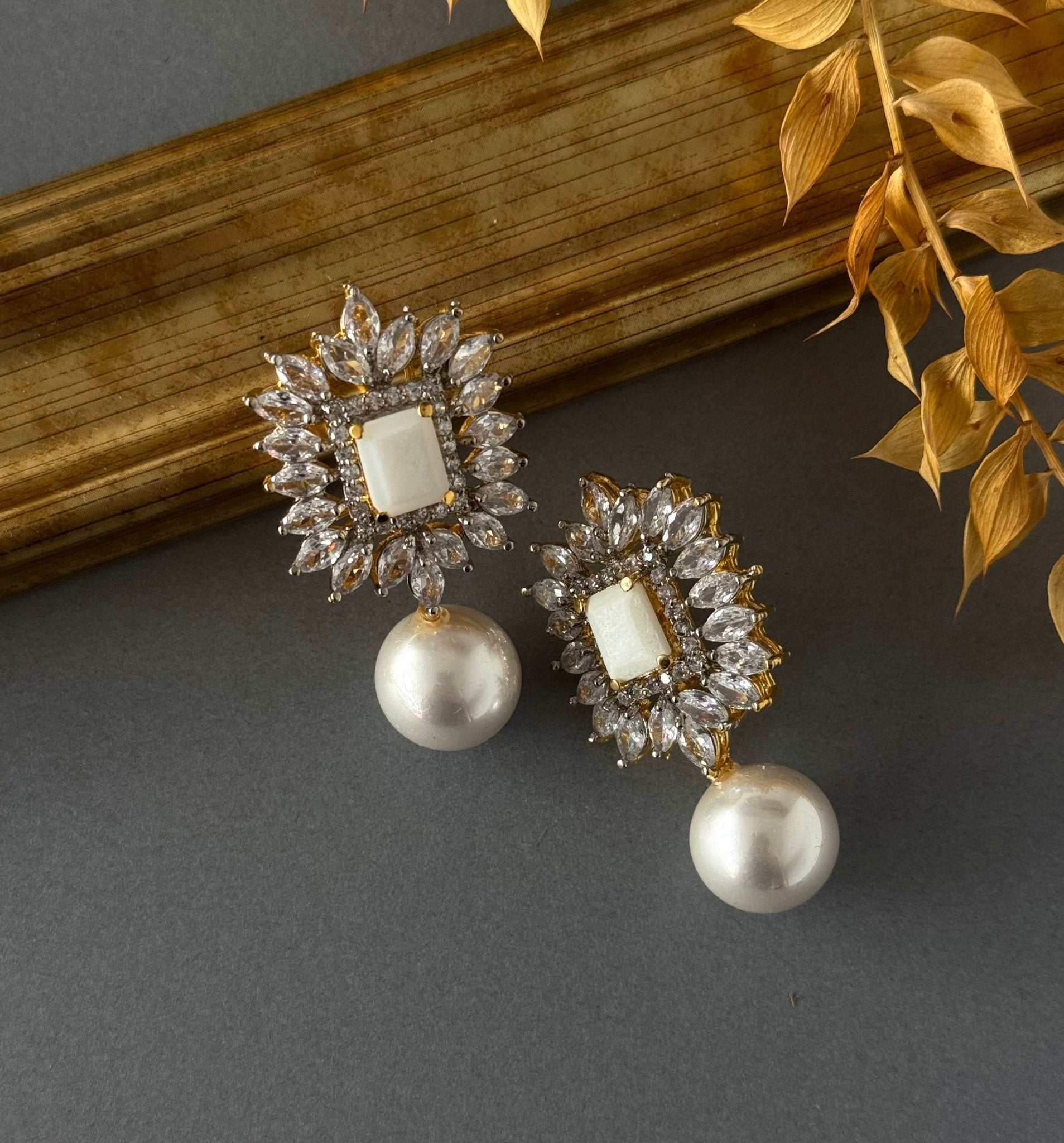 Two Tone Pearl Drops - nk collection