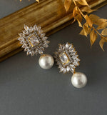 Two Tone Pearl Drops - Zircon - nk collection