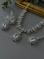 Zircon Drop Pendant - Silver - nk collection