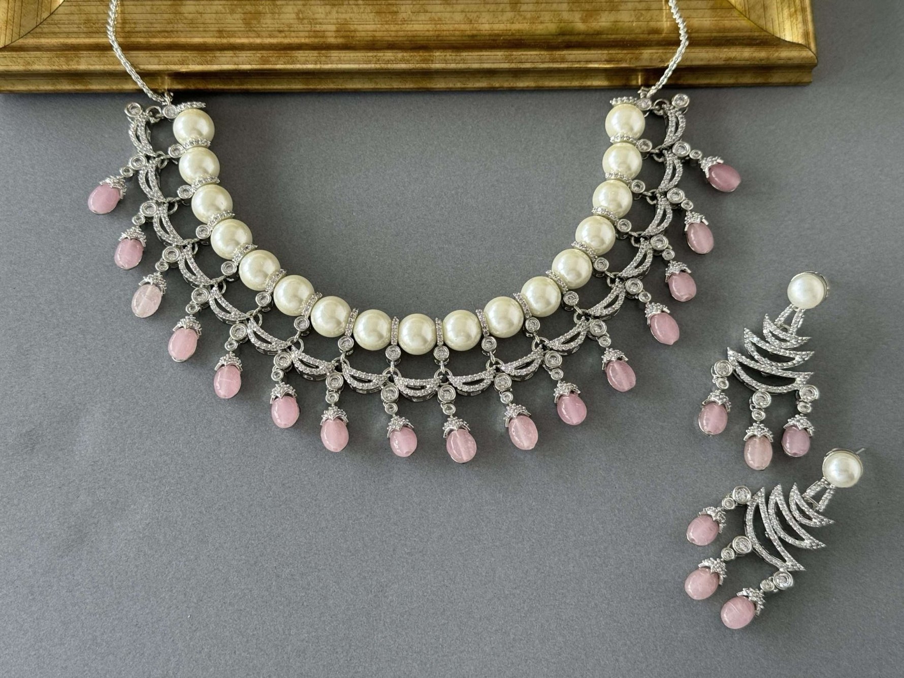 Zircon Pearl Set – Pink - nk collection