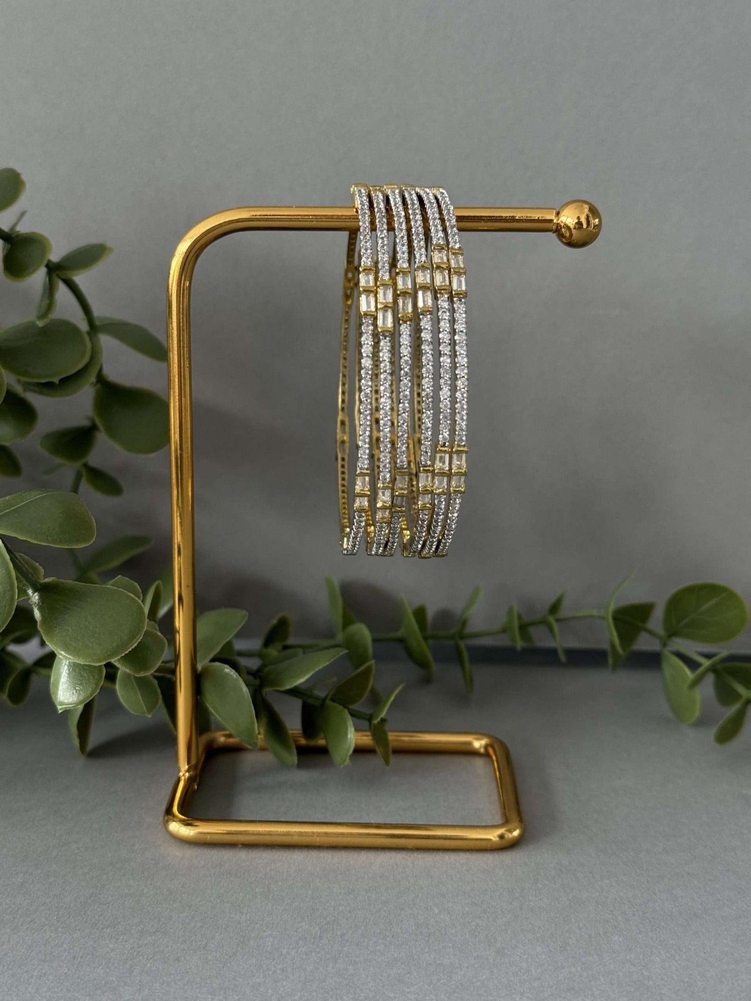 Zircon Two Tone Baguette Stone – Set of 6 - nk collection