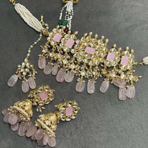 Pink Kundan Choker – Ex Sample