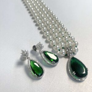 Pearl Pear Drop -Emerald