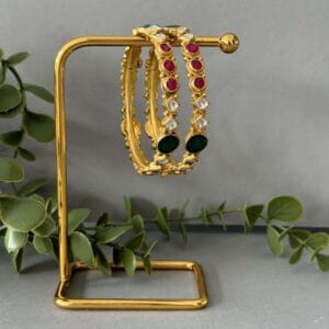 Kundan Kara Pair – Ruby Green