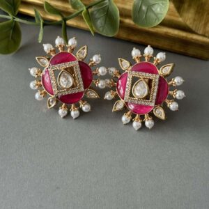 Ruby Pearl Studs