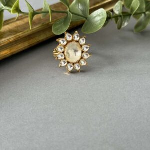 Kundan Ring – Adjustable