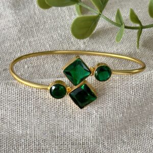 Diamond AD Bangle – Emerald Green